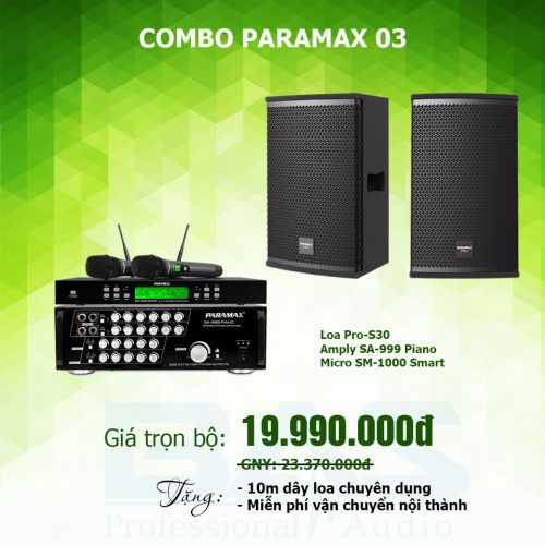 dàn karaoke gia đình paramax pro s30