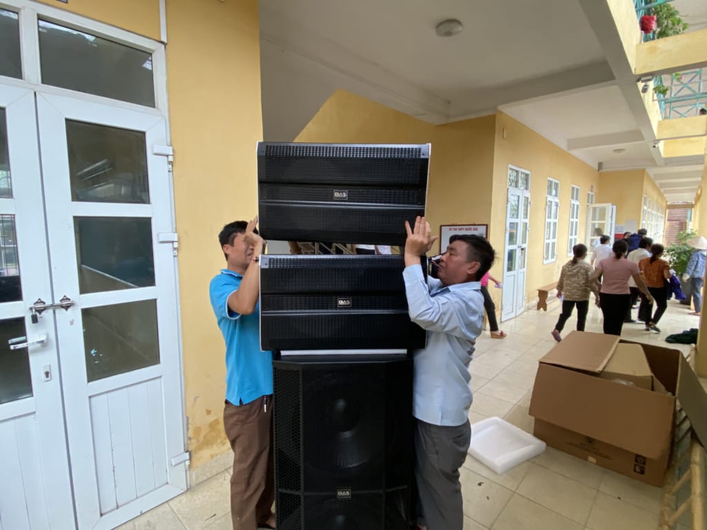 BAS Audio cung cấp và lắp đặt hệ thống loa Array trường học tại Hải Hậu tỉnh Nam Định