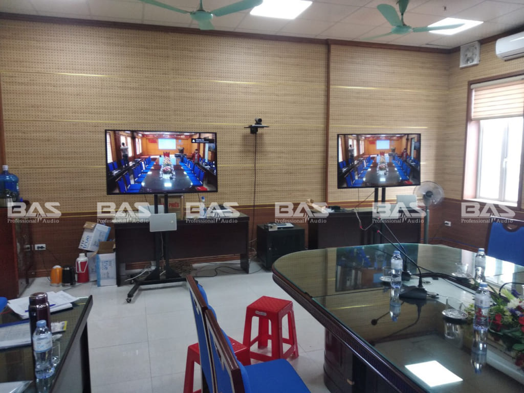 BAS Audio lắp đặt tivi cường lực cho phòng họp trực tuyến tại Hải Hậu, Nam Định