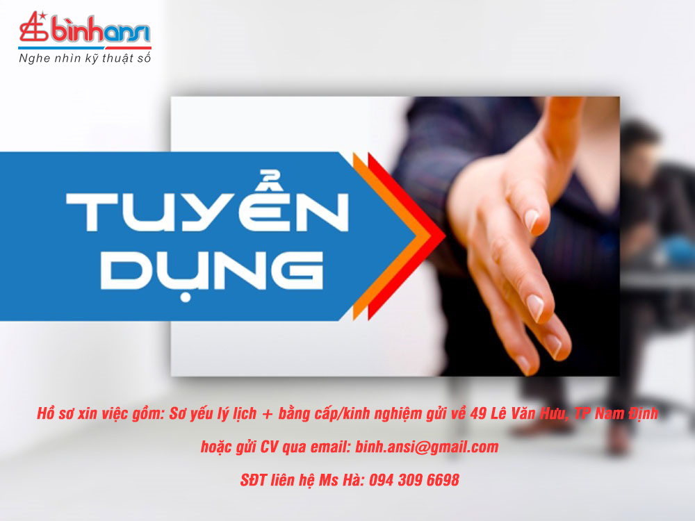 Bình Ansi tuyển dụng nhân viên, việc làm Nam Định